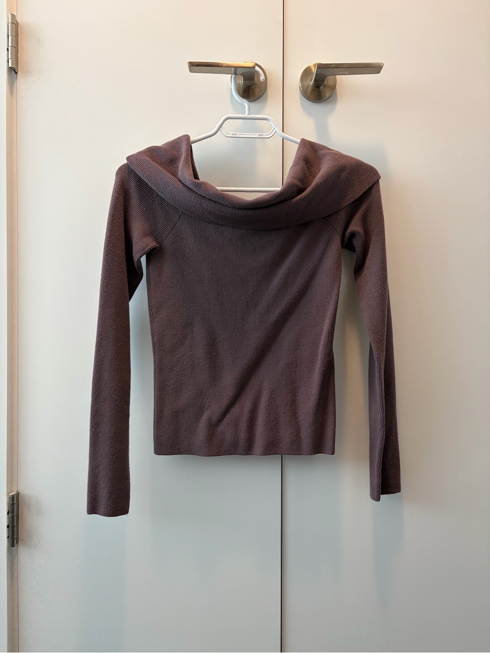 Aritzia Long-Sleeve Off-The-Shoulder Sweater